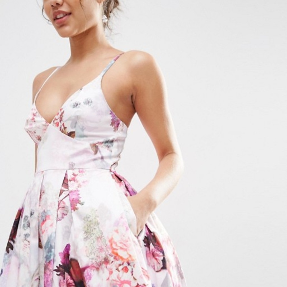 ASOS Strappy Floral Midi Dress